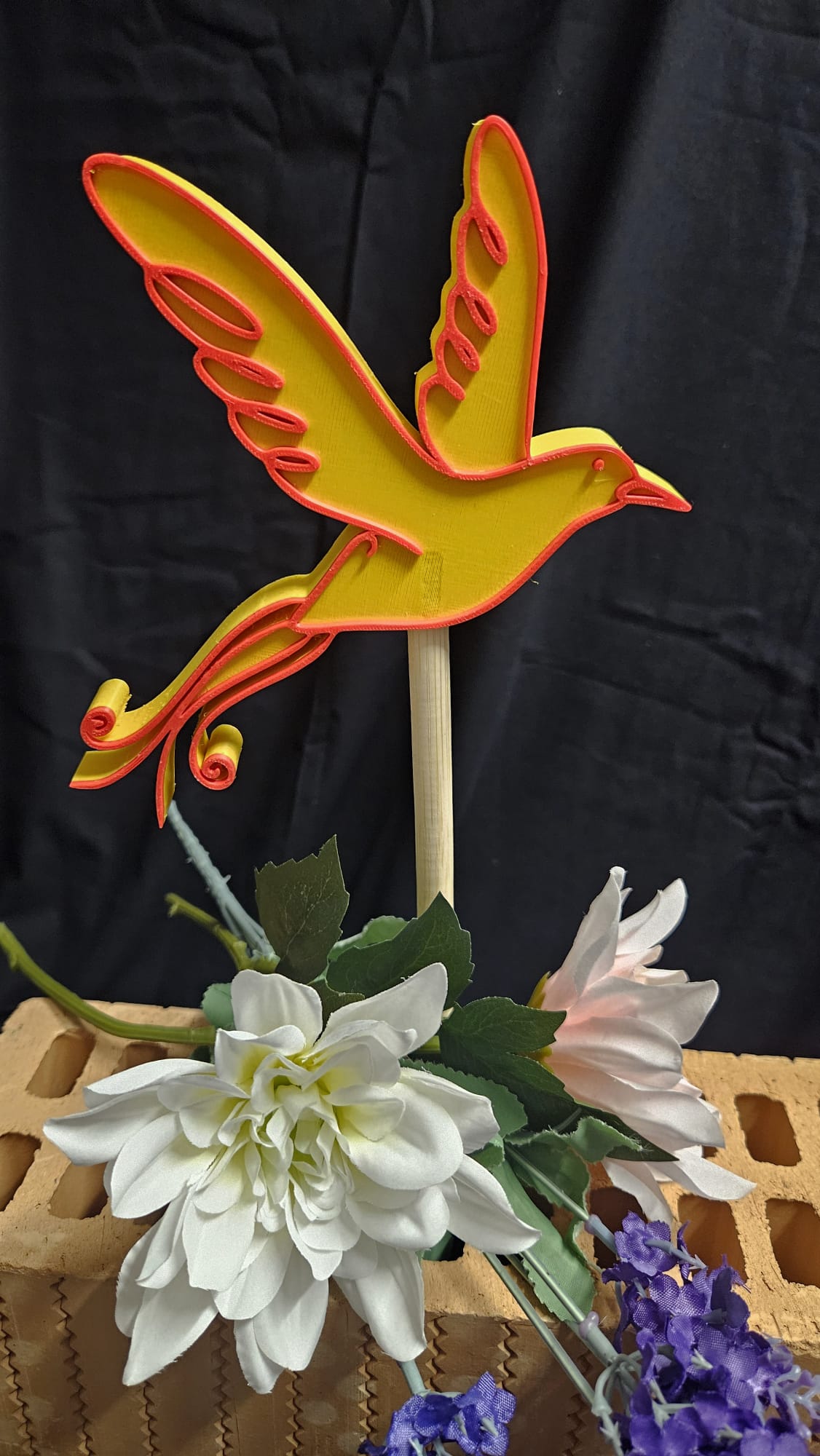 Gartenstecker „Vogel“ – Farbenfroher Blickfang für Ihren Garten 🕊️🌸