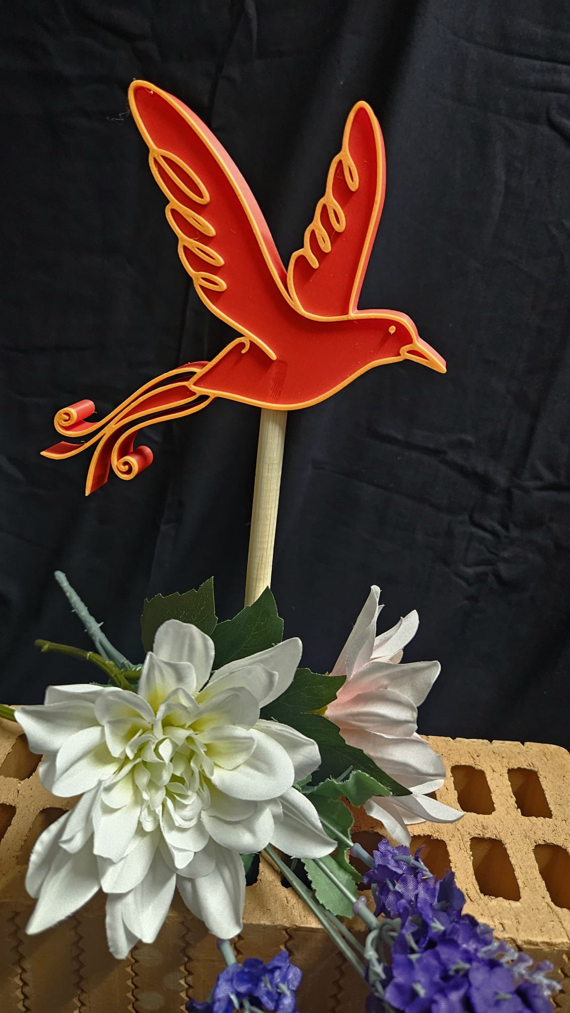 Gartenstecker „Vogel“ – Farbenfroher Blickfang für Ihren Garten 🕊️🌸